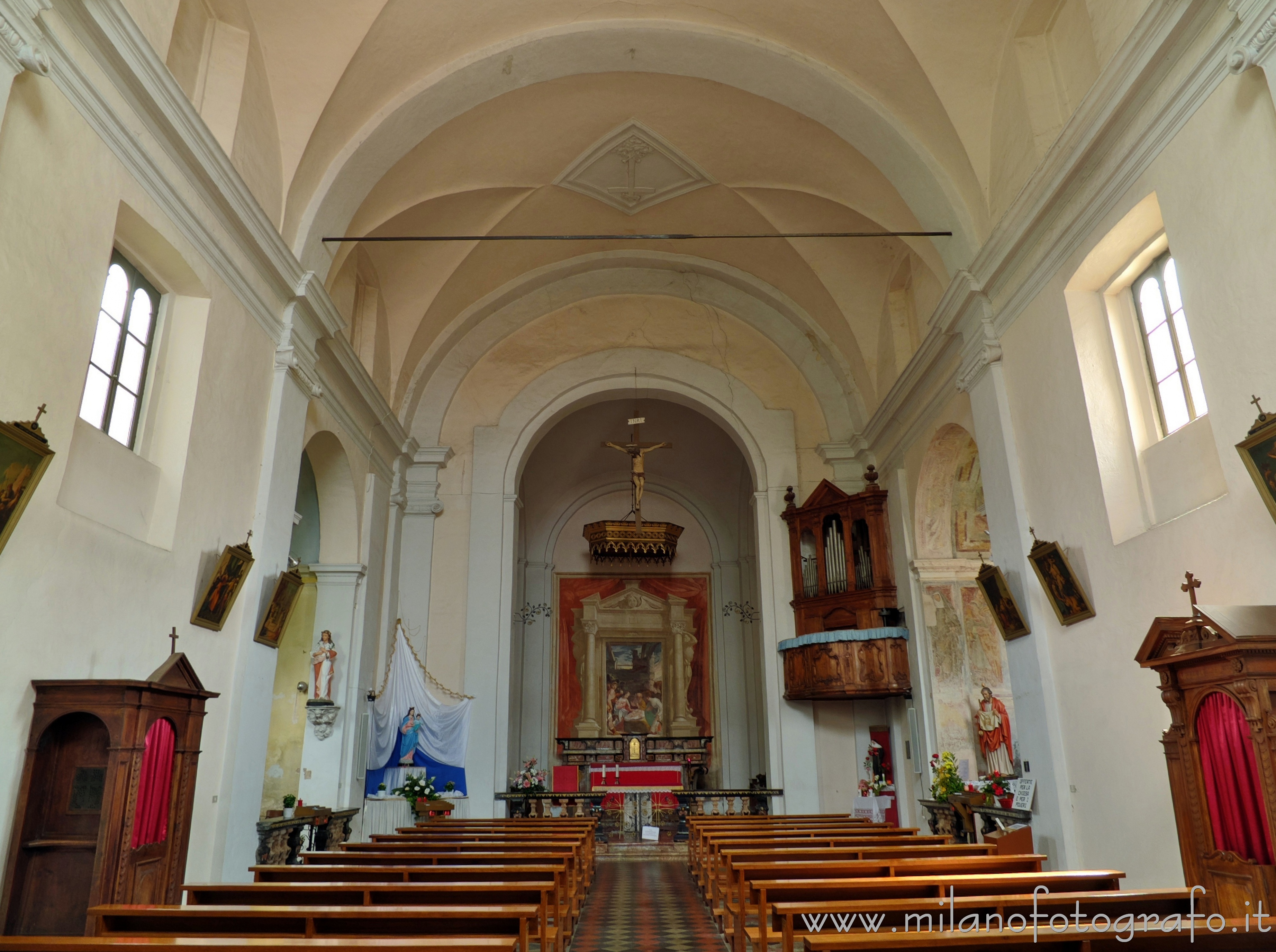 Castiglione Olona (Varese, Italy) - Interior of the Church of the Virgin in the Countryside